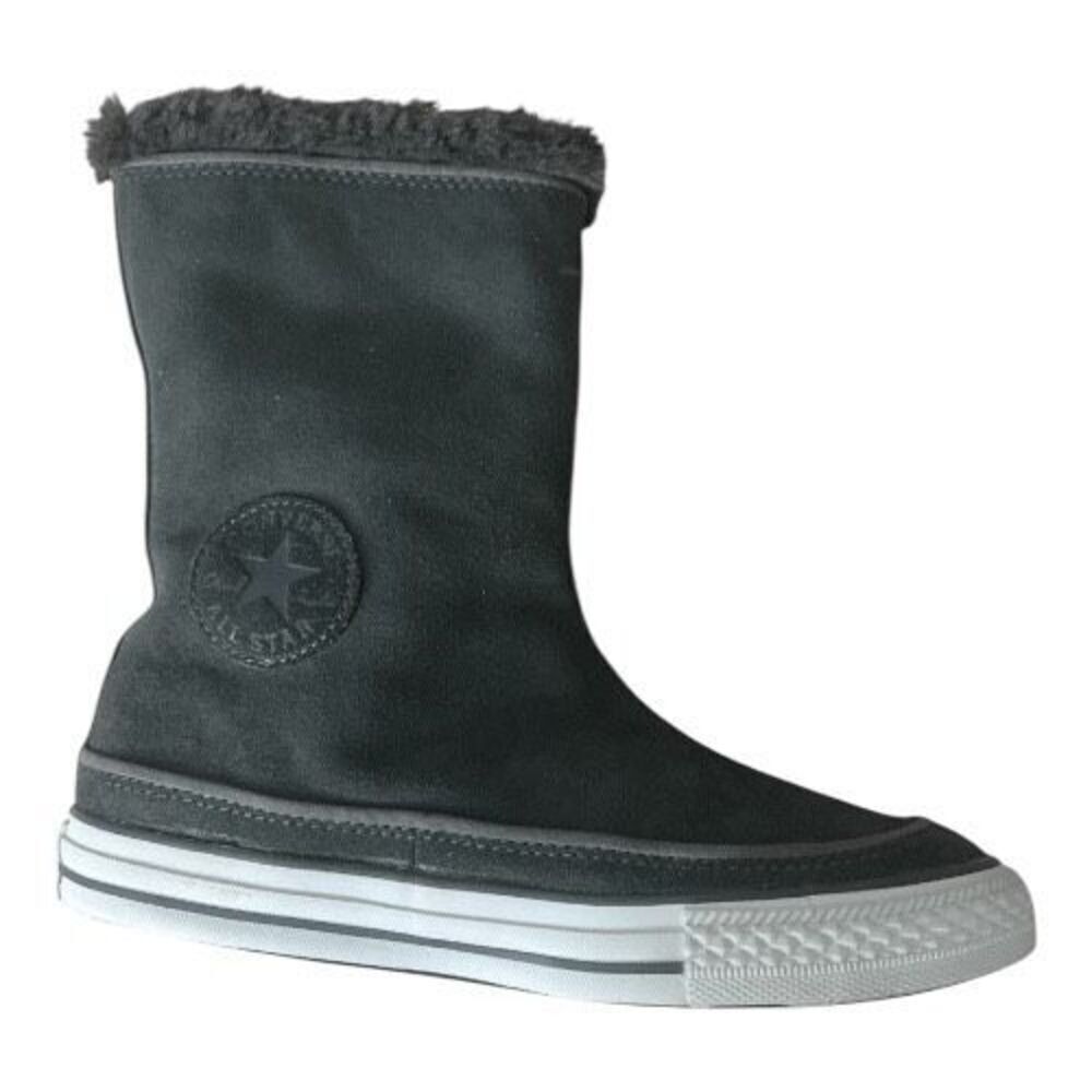 Converse All-Star Chuck Taylor Beverly Women Gray Suede Mid Calf Boots Size 6.5